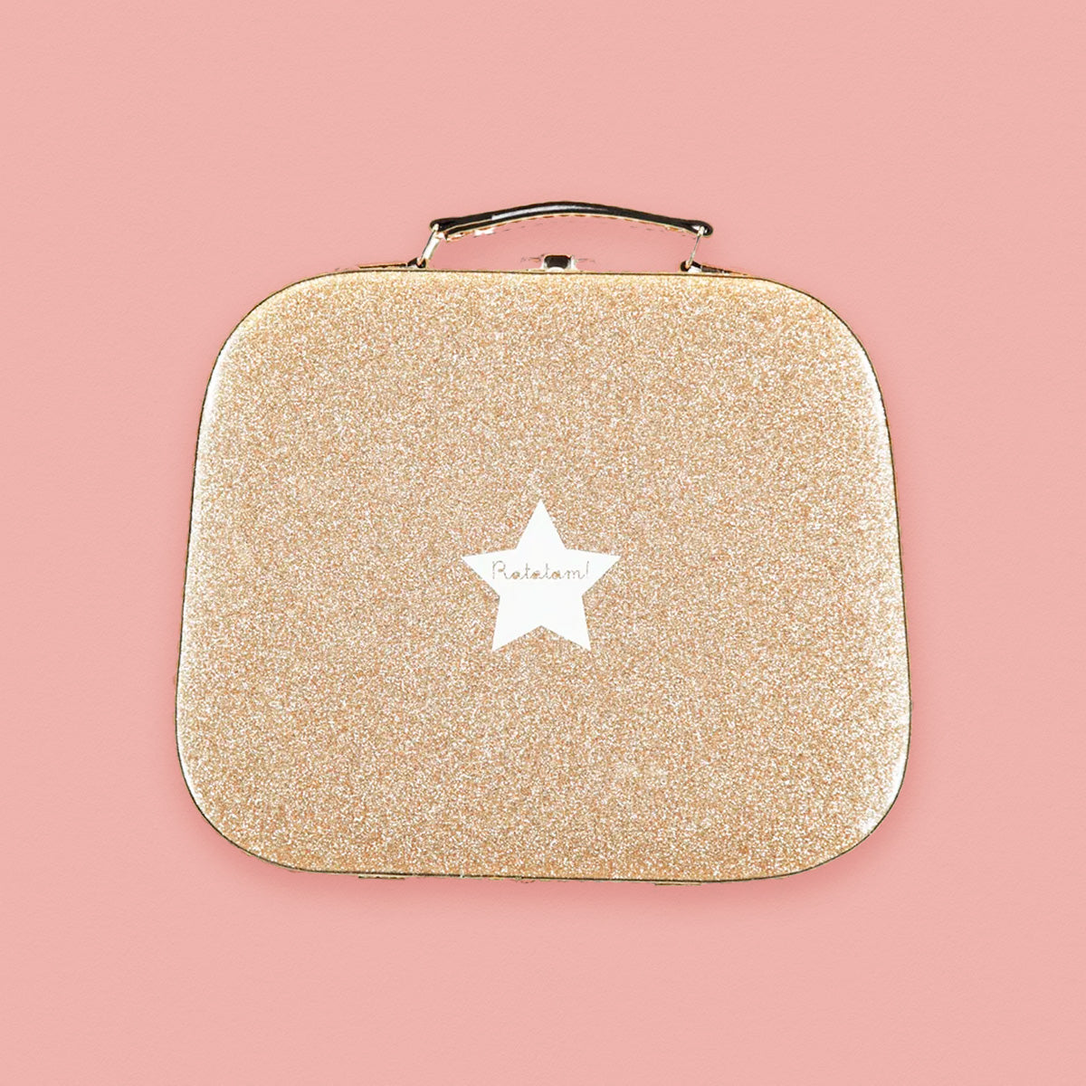 Gold Glitter Suitcase