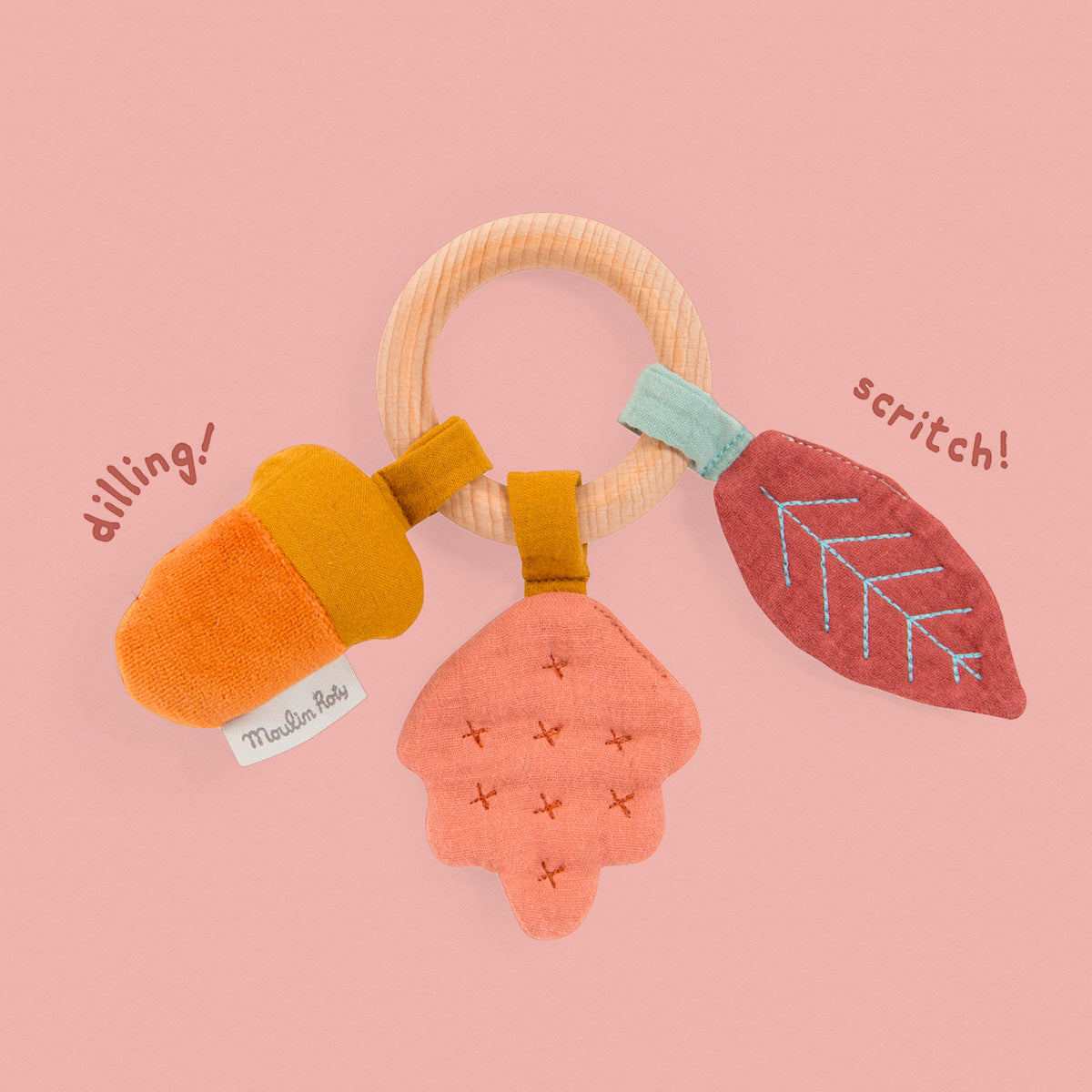 Tree Pod Rattle Oak Tree Ring Rattle – Nonki
